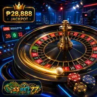 SSBET77 live casino icon representing dealer-table timing