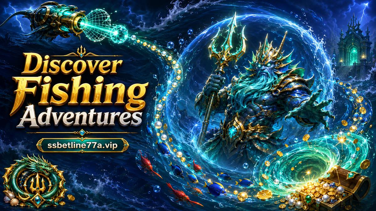 ssbet77 game download fishing scene with an underwater cannon, moving targets, and illuminated target lanes